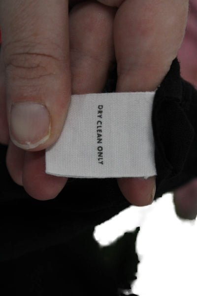 A Piece Apart Womens Black Linen Shirt Dress Button Short Sleeve Size L