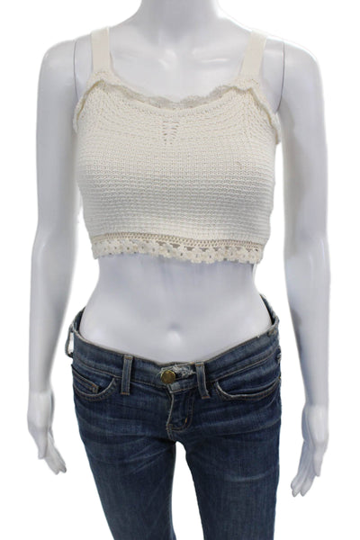 Zara Childrens Girls Crochet Tank Top White Size 10