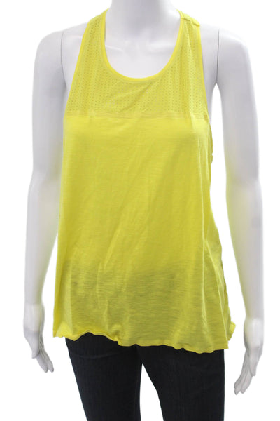 Sweaty Betty Womens Yellow Sleeveless Round Neck Tank Size M