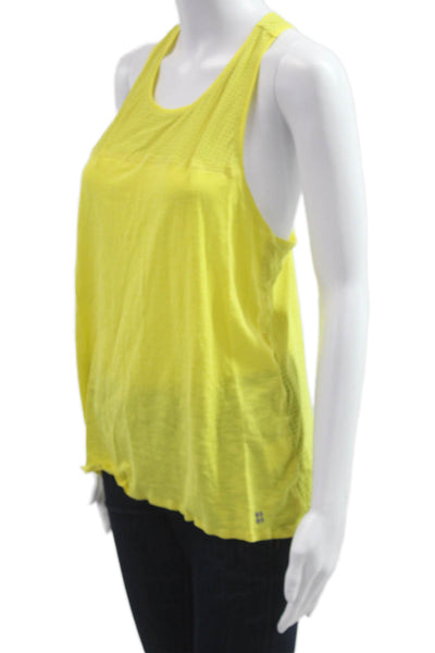 Sweaty Betty Womens Yellow Sleeveless Round Neck Tank Size M