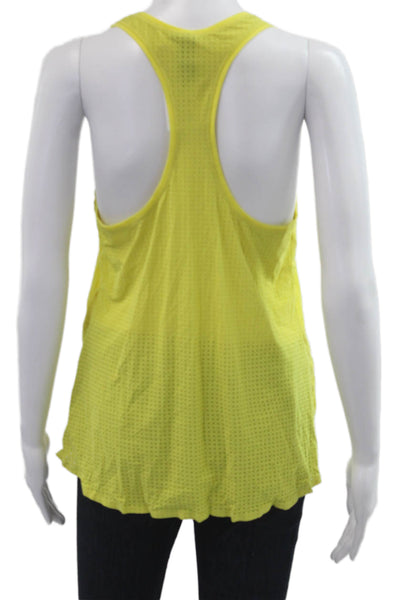 Sweaty Betty Womens Yellow Sleeveless Round Neck Tank Size M
