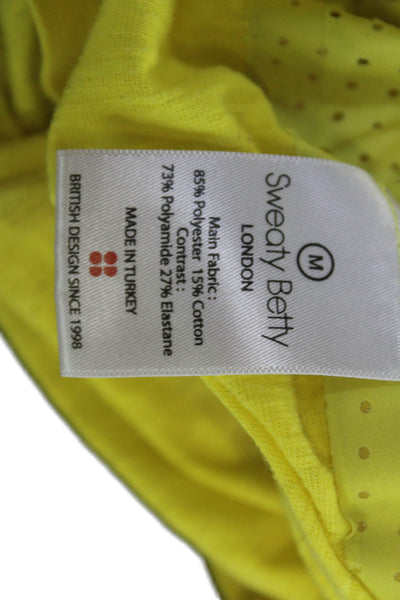 Sweaty Betty Womens Yellow Sleeveless Round Neck Tank Size M