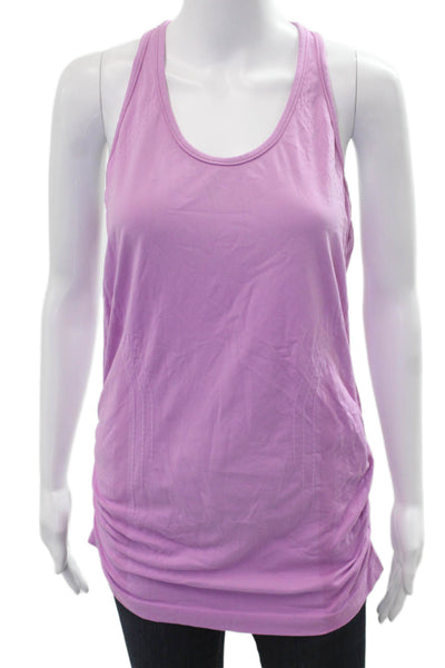 Athleta Women Purple Basic Tank Nylon Elastane Sleeveless Top Size L