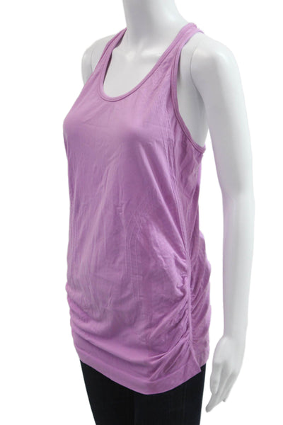 Athleta Women Purple Basic Tank Nylon Elastane Sleeveless Top Size L