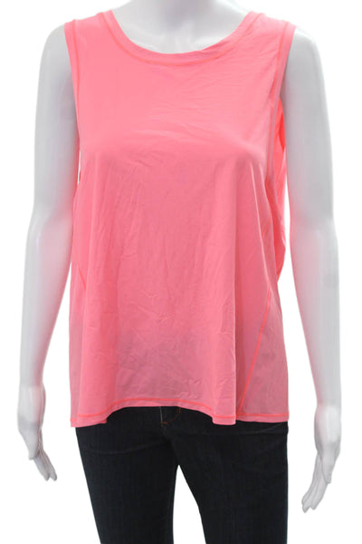 Lululemon Womens Pink Basic Sleeveless Tank Crew Neck Nylon Blend Size 10