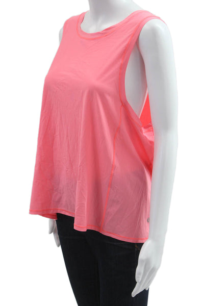 Lululemon Womens Pink Basic Sleeveless Tank Crew Neck Nylon Blend Size 10