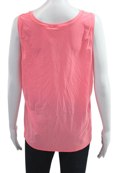 Lululemon Womens Pink Basic Sleeveless Tank Crew Neck Nylon Blend Size 10