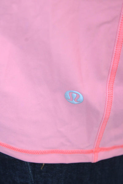 Lululemon Womens Pink Basic Sleeveless Tank Crew Neck Nylon Blend Size 10
