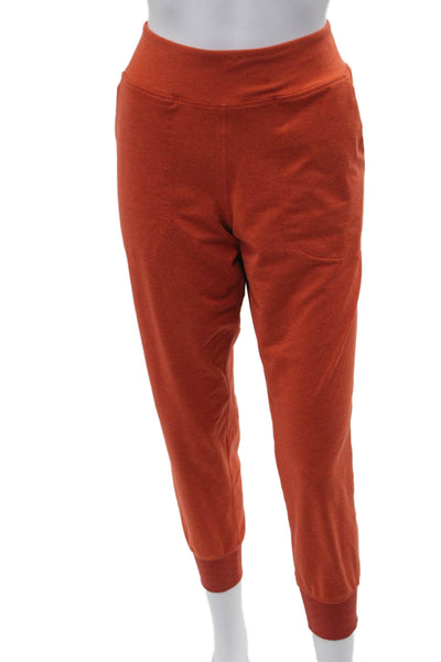 Rabbit Women Jogger Sweatpants Orange Nylon Blend Size M