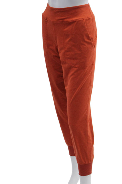 Rabbit Women Jogger Sweatpants Orange Nylon Blend Size M