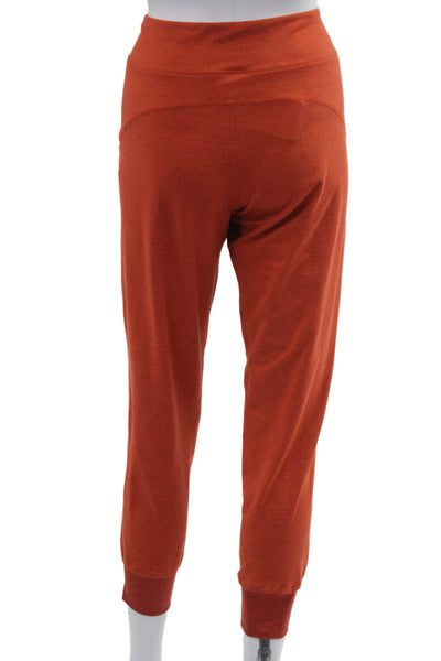 Rabbit Women Jogger Sweatpants Orange Nylon Blend Size M