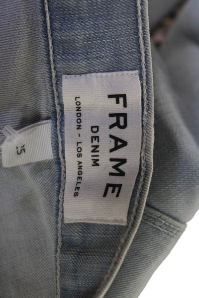 Frame Denim Womens Skinny Ankle Jeans Light Blue Size 25