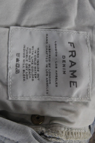 Frame Denim Womens Skinny Ankle Jeans Light Blue Size 25