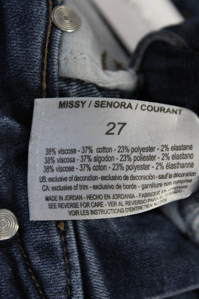 William Rast Womens Ankle Skinny Dark Blue Jeans Mid Rise Size 27