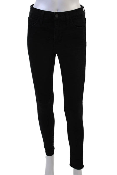 Levis Womens Skinny Jeggings Black High Rise Button Fly Size 26