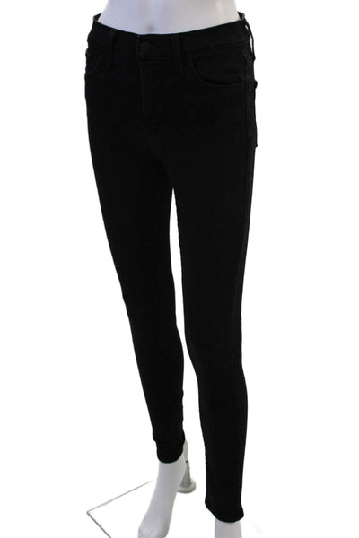 Levis Womens Skinny Jeggings Black High Rise Button Fly Size 26