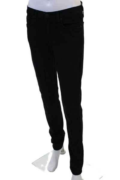 Hudson Womens Skinny Straight Black Jeans Size 27