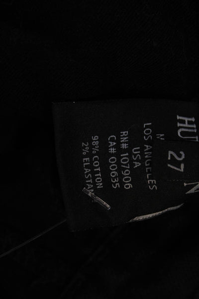 Hudson Womens Skinny Straight Black Jeans Size 27