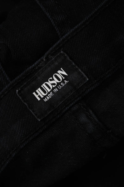 Hudson Womens Skinny Straight Black Jeans Size 27