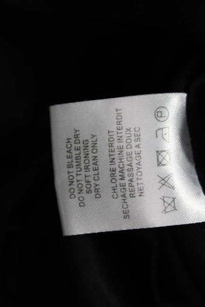 IRO Womens Tunic Blouse Black Silk Long Sleeve Designer Size 40