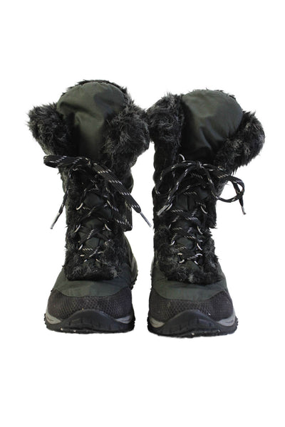 The North Face Childrens Girls Padded Lace Up Ankle Boots Black Size 2