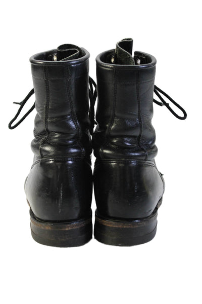 Justin Womens Leather Lace Up Pioneer Ankle Boots Black Size 6 B