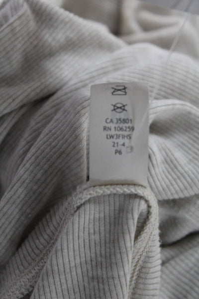 Lululemon Womens Beige Basic Cotton Blend Round Neck Long Sleeve Sweater Size 8