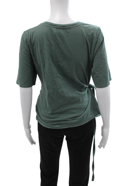 Nation LTD Womens Bohemian Green V-Neck Organic Cotton Tee Size XL