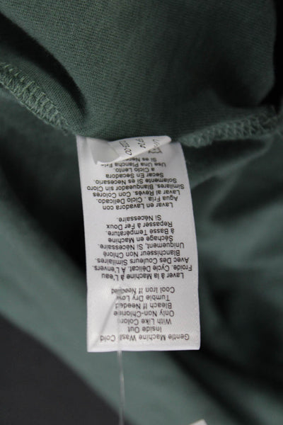 Nation LTD Womens Bohemian Green V-Neck Organic Cotton Tee Size XL