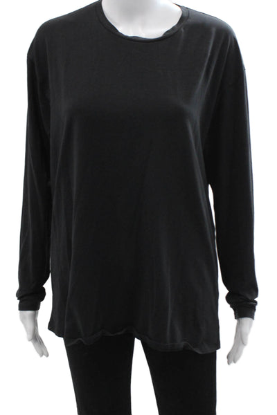 Lululemon Women Basic Black Long Sleeve Crew Neck T-Shirt Size M