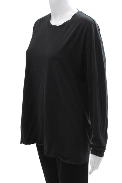 Lululemon Women Basic Black Long Sleeve Crew Neck T-Shirt Size M