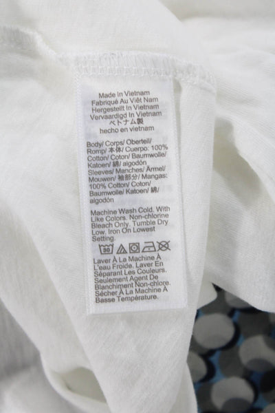 J Crew Women Basic White Cotton Crew Neck Short Sleeve T-Shirt Size M