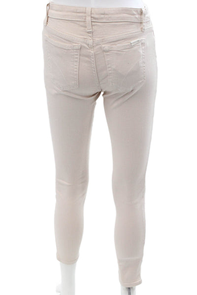 Joes Women Ankle Cropped Pants Beige High Rise 27in Inseam Size 28