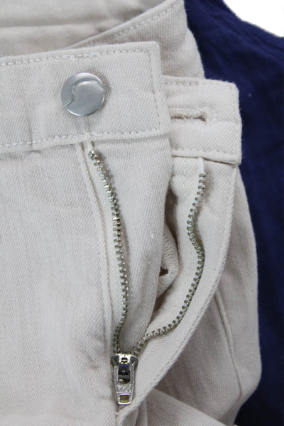 Joes Women Ankle Cropped Pants Beige High Rise 27in Inseam Size 28