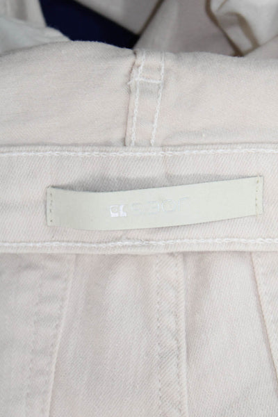 Joes Women Ankle Cropped Pants Beige High Rise 27in Inseam Size 28