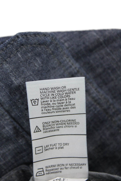 Vince Mens Cropped Cargo Pants Dark Gray Lyocell Linen Army Size 28