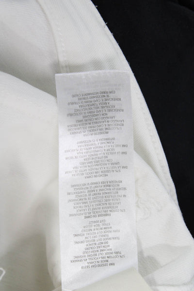 Joie Womens Cropped Cargo Pants White High Rise Button Size 28