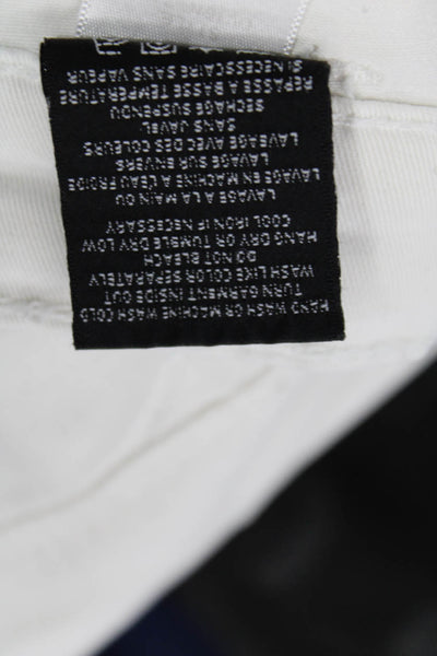 Vince Womens Cropped Ankle Pants White Cotton Blend Size 27