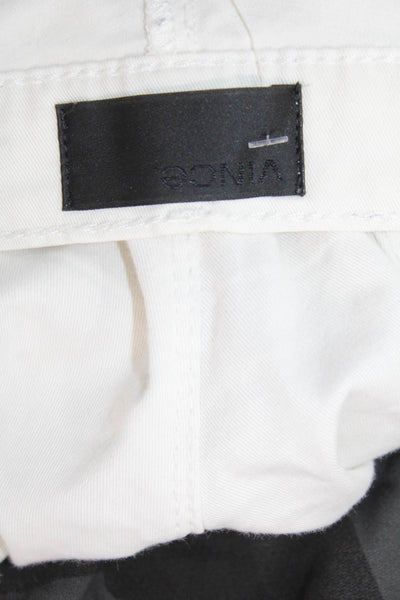 Vince Womens Cropped Ankle Pants White Cotton Blend Size 27