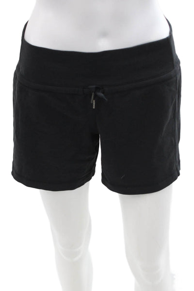 Lululemon Unisex Sweat Shorts Black Nylon Blend Drawstring Size 8