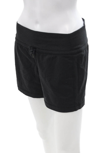 Lululemon Unisex Sweat Shorts Black Nylon Blend Drawstring Size 8