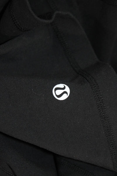 Lululemon Unisex Sweat Shorts Black Nylon Blend Drawstring Size 8