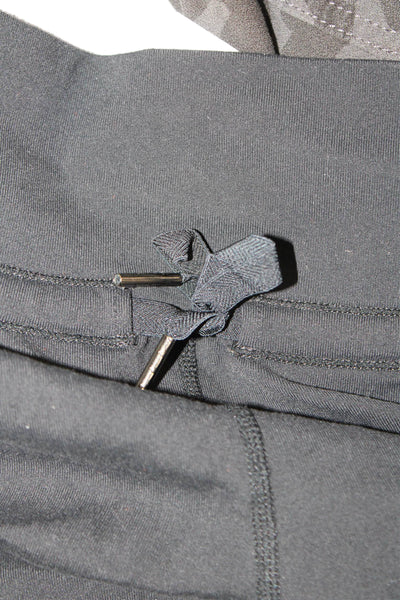 Lululemon Unisex Sweat Shorts Black Nylon Blend Drawstring Size 8