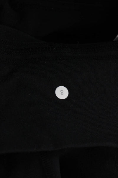 Lululemon Unisex Sweat Shorts Black Nylon Blend Drawstring Size 8
