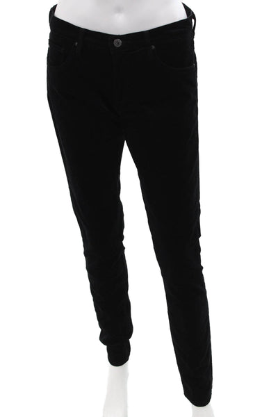 AG Adriano Goldschmied Womens Black Button Fly Pants 58% Modal Inseam 30 Size 29