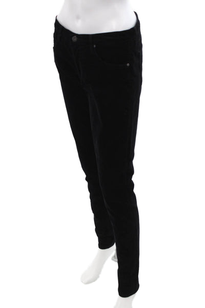 AG Adriano Goldschmied Womens Black Button Fly Pants 58% Modal Inseam 30 Size 29