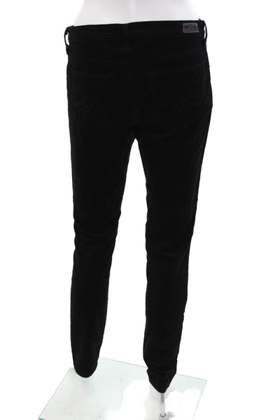 AG Adriano Goldschmied Womens Black Button Fly Pants 58% Modal Inseam 30 Size 29