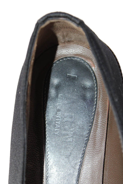 Marni Womens Slip On Satin Beaded Loafers Black Orange Size 38.5