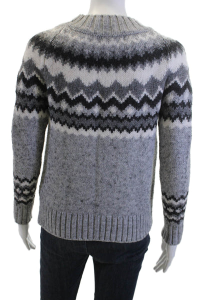 Banana Republic Women Black Fair Isle Crewneck Pullover Sweater Size XS