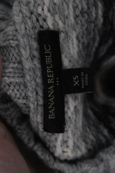 Banana Republic Women Black Fair Isle Crewneck Pullover Sweater Size XS